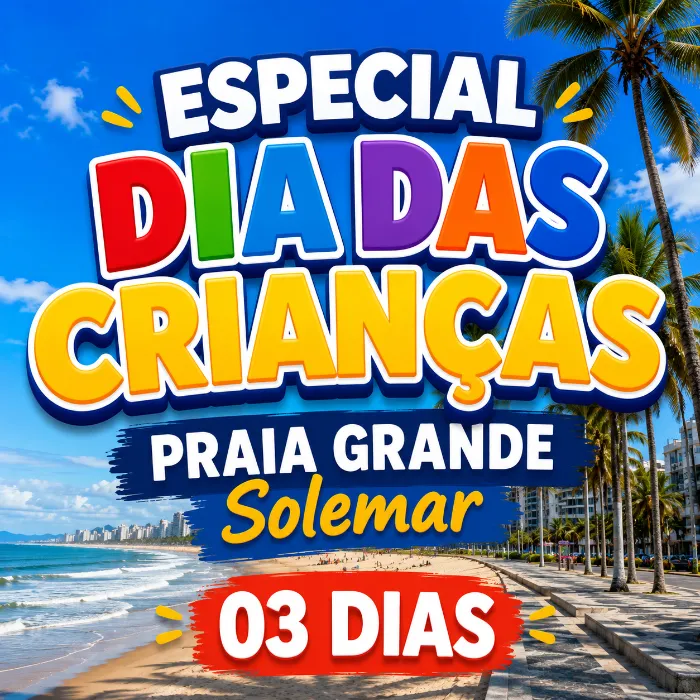 PRAIA GRANDE SOLEMAR POUSADA 3 DIAS - ESPECIAL DIA DAS CRIANÇAS